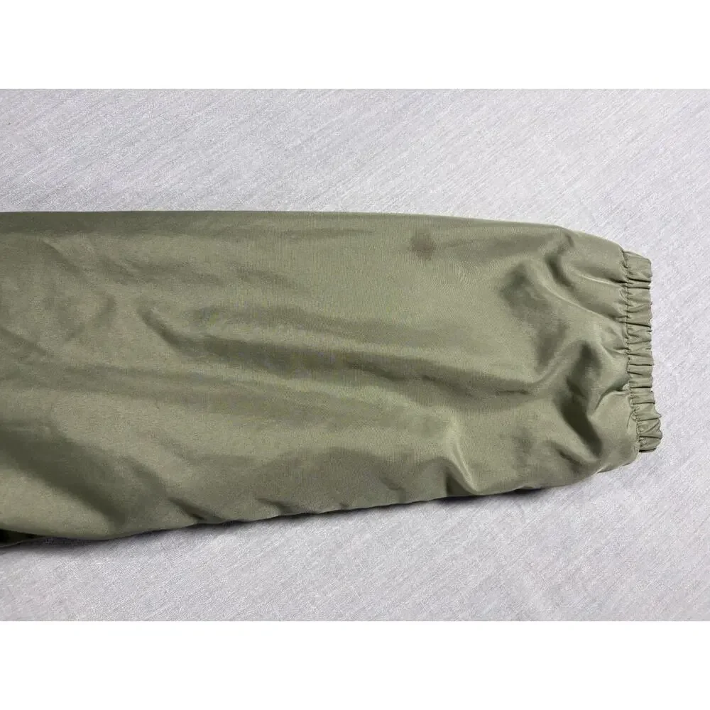 Penelope Mack Girls 6X Olive Green Hooded Fleece Lined Parka Jacket Coat Floral